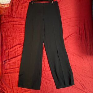 Fendi Black Wool Blend Wide Leg Dress Pants
